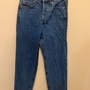 Universal Thread Highest Rise Straight Leg Jeans Size 6 Medium Wash